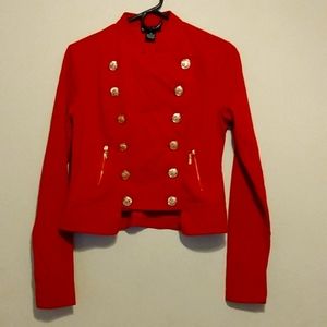 Red Snap cherry red bolero jacket.